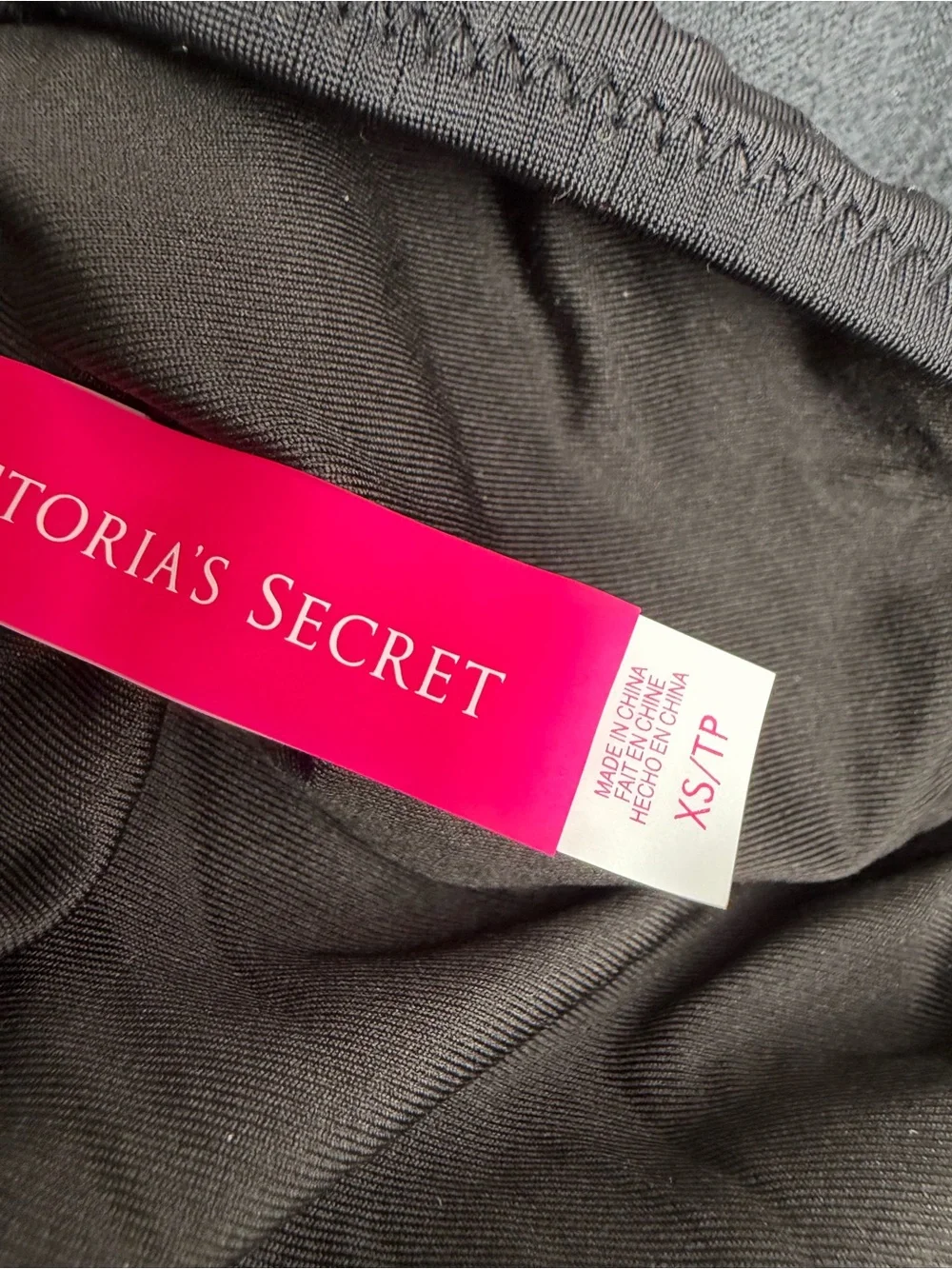 Victoria's Secret Black Bikini Top with 2 Black & Neon-Striped Bottoms